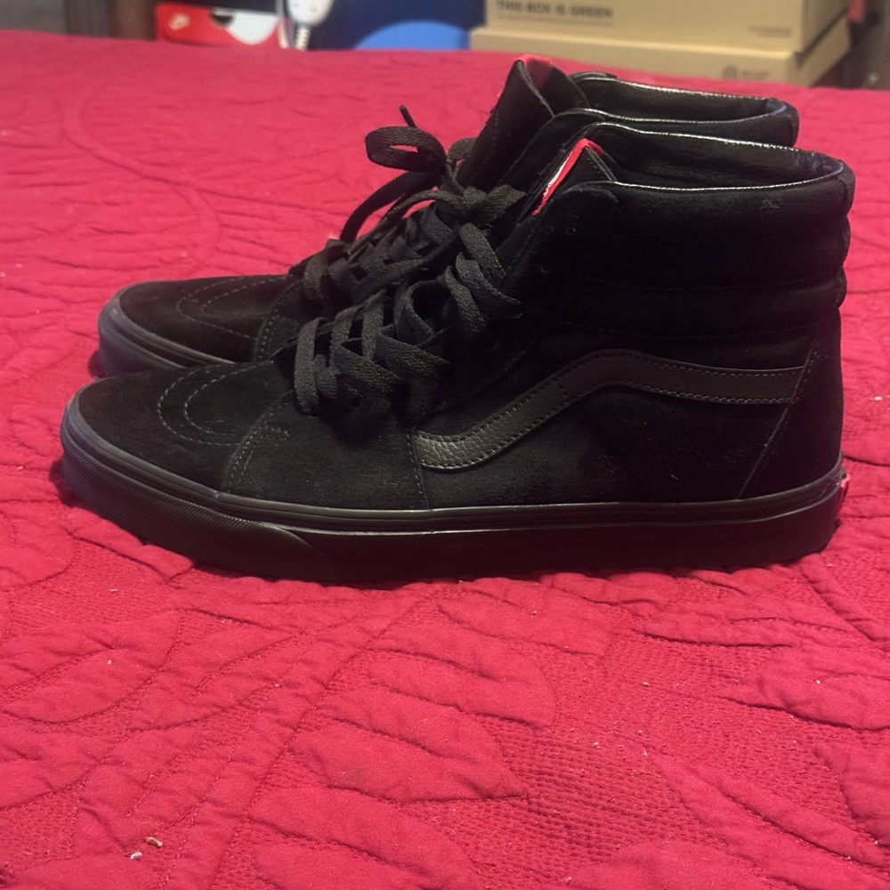 Vans Black High-Top Sneakers Canvas Suede